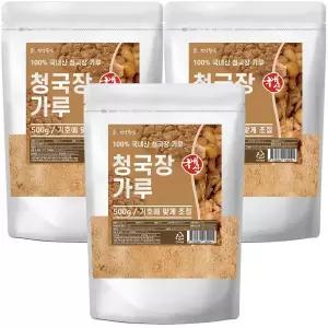 국산 청국장 가루 500g 3개 (1.5kg) 냄새 적은 청국장콩 분말 