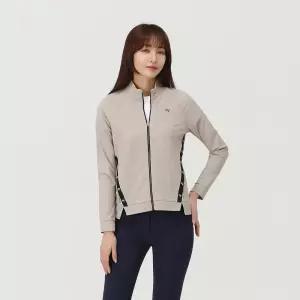 [엘르골프] 여성 트리코트 전타 풀집업 티셔츠_6I25501