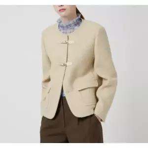 [롯데백화점]씨씨콜렉트 알파카 블렌드 라운드넥 버클 장식 자켓 C254MSF032