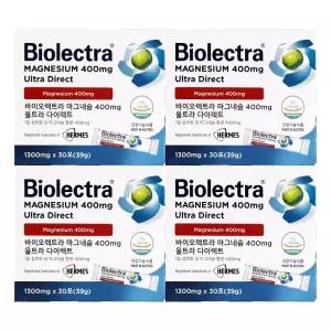 바이오렉트라 마그네슘 400 울트라 다이렉트 1300mg x 30포 4개 / 써클