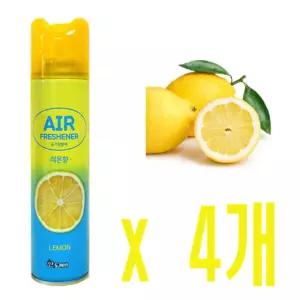 산도깨비 공기청향제, 스프레이 레몬향, 300ml, 4개
