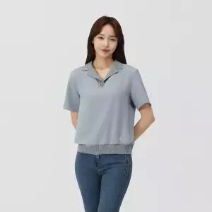 [PAT 여성] 니트배색 티블라우스_1J42501
