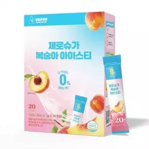개별스틱 포장 제로슈가 복숭아이스티 20T