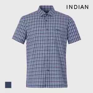[INDIAN] 잔체크 반팔셔츠_MITNS3M3211