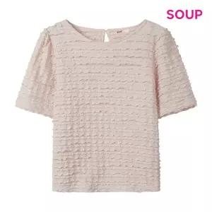 [SOUP](타임스퀘어점패션관)프릴 패턴 백 원버튼 블라우스 (S65SS05)