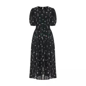 (택가119000원)[샐리] 플라워쉬폰퍼프롱원피스_I6B-COP012