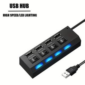 고전력 멀티 포트 고속 충전기 10포트스위치 확장 허브 4포트 USB2.0 컴퓨터 USB 원 드래그 포 2.0 스플리