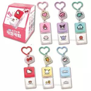 산리오 랜덤뽑기 LED 딸깍 키캡 키링 하트 키홀더 헬로키티 포차코 시나모롤 마이멜로디