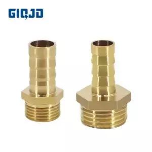 6mm 8 10 12 13 14 16 OD 호스 바브 M16x2 M18x1.5 M20 M22*1.5 미터법 수나사 황동 파이프 피팅 커플러