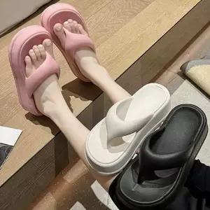 여성 플랫폼 슬리퍼 키높이 데일리 편한 여성 통굽 쪼리 여름 성욕실 하이힐 웨지