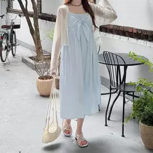 [제작/빅사이즈]이블렛 조이나 리본 뷔스티에 롱원피스 제이스타일