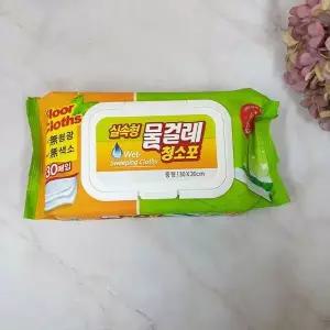 물걸레청소포 청소물티슈 다용도 캡형 밀대패드 세정 30매 30x20