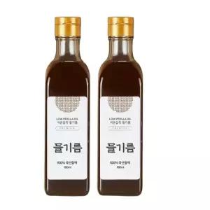 온누리7혜택청담마켓 국산 저온압착 들기름 180ml x 2병