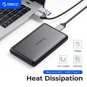 ORICO 외장 HDD 케이스 SSD PC 노트북 금속  ABS 5Gbps SATA-C 타입 하드 드라이브 인클로저 방열 2.5 인치