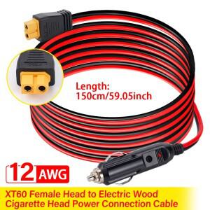12AWG 1.5M XT60 자동차 시가 라이터 플러그 어댑터 케이블 30A ALLPOWERS R600 R1500 S2000 Pro Ecoflow D