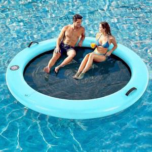 Danrelax 1.8m(6피트) 원형 공기 주입식 플로팅 도크, Sunchill 플로트 링, 10.2cm(4인치) 우븐 원단이 있는 해먹 태닝 풀, 1-2분 빠른 팽창/수축, 2-8에 적합, 호수, 수영장, 바다에 이상적