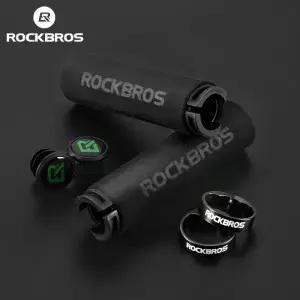 ROCKBROS 사이클링 그립 미끄럼 방지 충격 실리콘 스폰지 핸들바 MTB 로드 바이크 초경량