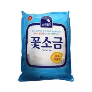 샘표 휴대용 한식 식용 깨끗한 선물 답례품 소금 소금요정 꽃소금 3kg 1개