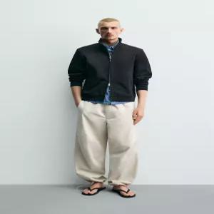 ZARA 릴렉스핏 파라슈트 팬츠 - 스톤 6786/420/806
