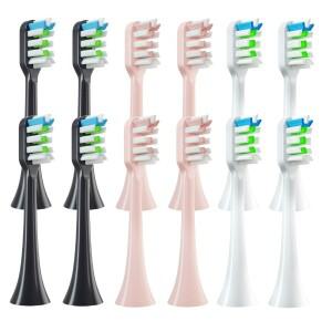 SOOCAS V1/X1/X3/X5/X3U/X3PRO/v1/v2 소프트 듀폰 브리슬 칫솔 헤드용 전동 교체 4개/팩