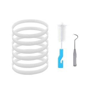 뉴트리 닌자 블렌더 교체 부품용 고무 가스켓 씰 3.94인치 화이트 오링 오토 IQ BL480 BL482 BL642 BL682 (6개의 PCS 교체)와 호환됩니다