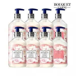 부케가르니 딥 퍼퓸 화이트머스크향 500ml 샴푸 x6개+트리트먼트 x2개