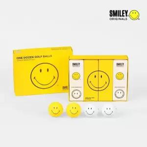 스마일리 오리지널스 3피스 골프공 12구 더즌 단품.