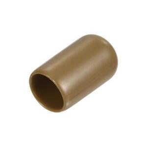 20PCS 고무 엔드 캡 1.5-33mm ID 비닐 PVC 원형 튜브 볼트 커버 나사선 보호기 라이트 브라운