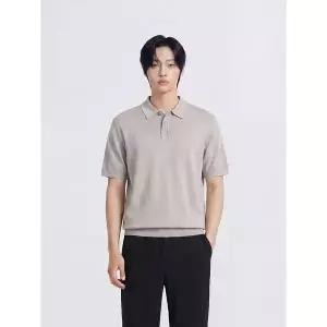 [폴햄]남성 린넨 슬릿넥 플레인 반팔 스웨터 PHG2ET1030_P425726129