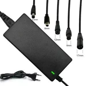 새로운 충전기 어댑터 AC 100-240V 블랙 DC 42V 2A 전동 스쿠터 배터리 24-36V 리튬이온 5개 포함 EU/US