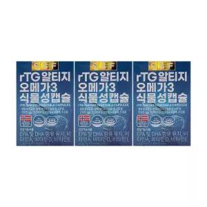 순 수식품 rTG 알티지 오메가3 1018mg x 60캡슐 x 3박스