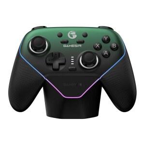 PC /SWITCH /IOS / ANDROID용 GAMESIR 가능 & 무선 슈퍼노바 컨트롤러, 조명, 충전 1000MAH 트리거, 스틱 탈착식 포함 이펙트 홀 그린 - ABXY, 스왑 페이스플레이트, 게이밍 도크 RGB