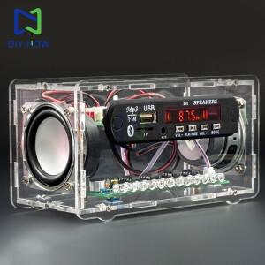전자제품 FM 라디오 부품 DIY 키트 블루투스 5.0 수신기 스피커 2x3W 카드 기반 LED 레벨 표시기