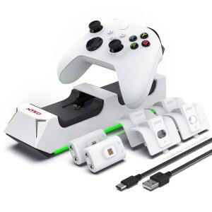 XBOX SERIES XS용 NYKO 충전소 및 표시등 포트용 컨트롤러 액세서리 충전 컨트롤러용 배터리 LED 스탠드 - / 추가 USB 2개의 충전식 베이스