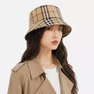 [버버리] 체크 코튼 버킷햇 아카이브 베이지 8075657 157430880