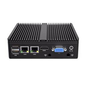 UDPTCP 방화벽 산업 팬리스 미니 PC 셀러론 N2840 RJ45 1000M 2개 USB HDMI VGA 데스크탑 컴퓨터 비즈니스 오피스용 듀얼 WiFi 포함 RAM 없음 mSATA SSD
