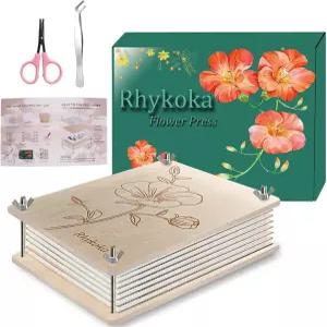 라이코카 프로페셔널 플라워 프레스 8겹 6.3x8.3인치 16x21cm 나무 꽃 키트 DIY 애호가를 위한 훌륭한 선물