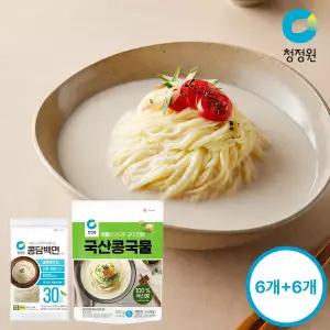 청정원 두부로만든 콩담백면 사리 150g 6개+국산 고소한 콩국물 320g 6개