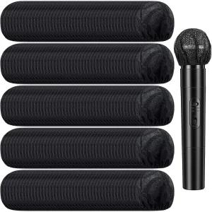Kenaeooe 500pcs 일회용 마이크 커버 부직포 KTV 노래방 무대 공연 개별 포장 휴대용 윈드스크린 프로텍터