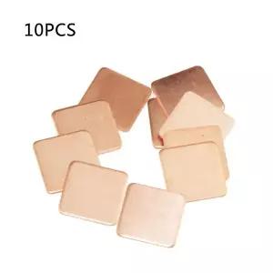 10 개 15x15x0.1mm 0.3mm 0.5mm 1.5mm PC 컴퓨터 비디오 카드 냉각 구리 CPU VGA BGA 라디에이터 방열판 쿨