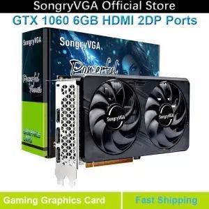 게임용 SongryVGA GTX 1060 3/6GB 그래픽 카드 GDDR5 192비트 PCI Express 3.0 4K/8K 울트라 HD 듀얼 팬
