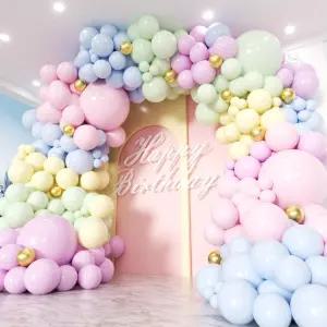 PTGOOLUO 파스텔 무지개 풍선 갈랜드 키트 181Pcs 마카롱 부활절 아치 봄 생일을 위한 다양한 크기의