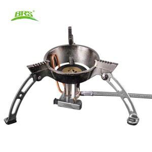 BRS 11 회오리 바람 가스 스토브 알루미늄 합금 야외 관광 피크닉 스토브 3240W 회전 불꽃 버너 접이식 바베큐 장비