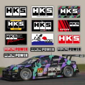 HKS 스티커 JDM 레이싱 데칼 오토바이 스쿠터 자동차 윈도우 범퍼 자동차 장식 ADVAN 개조 액세서리