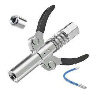 NPTI/8 10000 PSI 그리스 건 커플러 이중 압력 간편 푸시 액세서리 헤비듀티 퀵 릴리즈