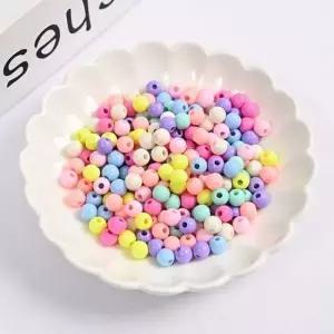 원형 파스텔 원형비즈 대용량 500g 플라스틱 구슬 레진아트