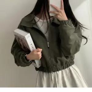 바람막이 여성 크롭 점퍼 트레이닝 아우터 밑단 밴딩
