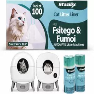 00 트 - 컴리지 리터 박스(M2)와 호환되는 고양이 라이너 Fsitego Fumoi 두껍고 무거운 작업