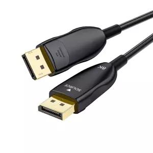 8K 광섬유 포트 케이블 2 5피트 액티브 DP 54Gbps 8K@60Hz HDR HDCP DSC 2a 게임//프리싱크/지싱크/TV/PC용