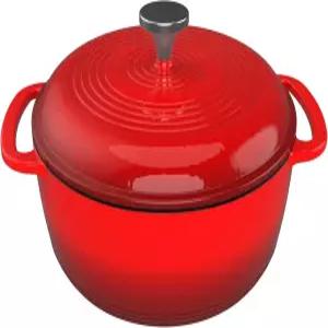 뚜껑이 더치 오븐 냄비 - 또는 스토브용 6쿼트 에나멜 무쇠 조리기구 클래식 의 수프 스튜 닭고기 포트
